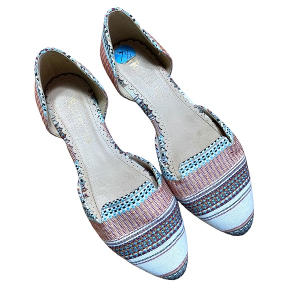 Restricted Womens Ballet Flats Sz 7.5 Multi Color Boho Casual Travel Shoes - Picture 5 of 6